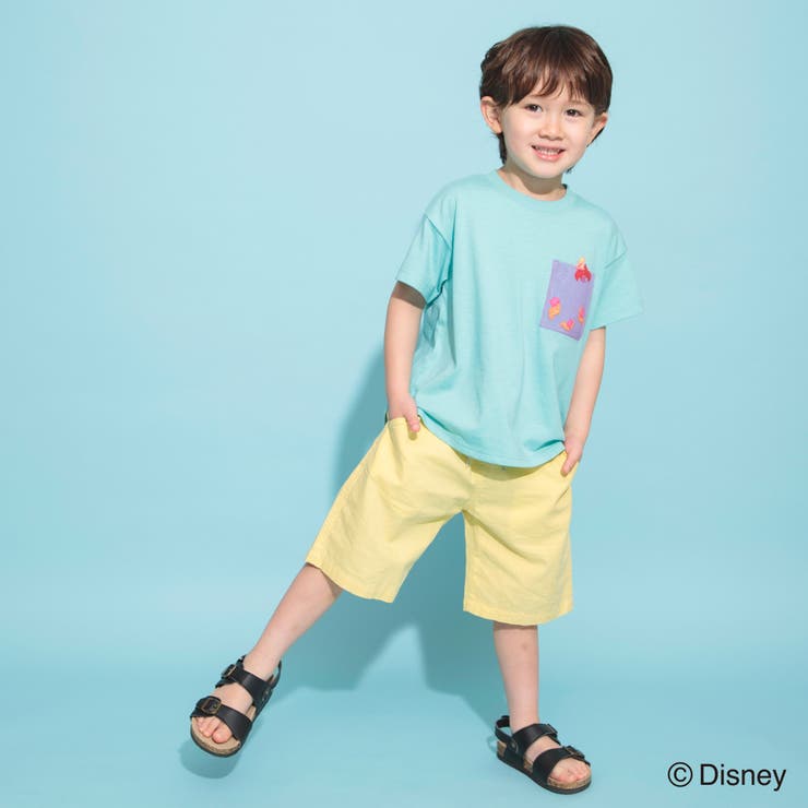 ブルー | 【Disney】リトルマーメイド：PVCポケット半袖Tシャツ | ブランシェス