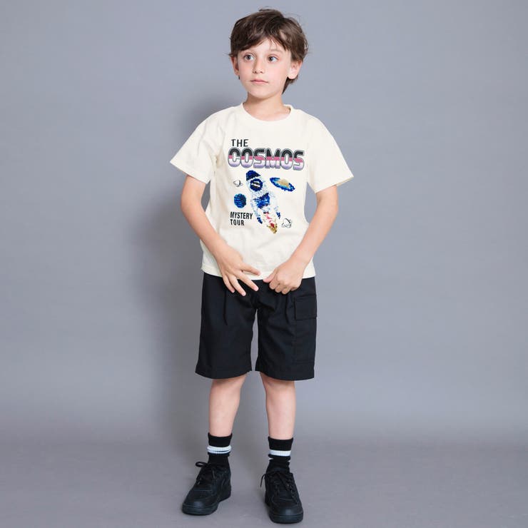 Rabanne★ラバンヌ ディスクスパンコール デザイン Tシャツ Dear Planet】スパンコール半袖Tシャツ[品番：BRSK0003559