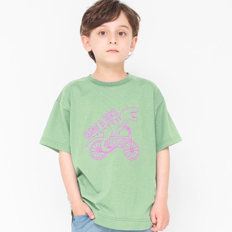 67:ライトグリーン | 【bコレ】グラフィック半袖Tシャツ 子供服 キッズ | ブランシェス