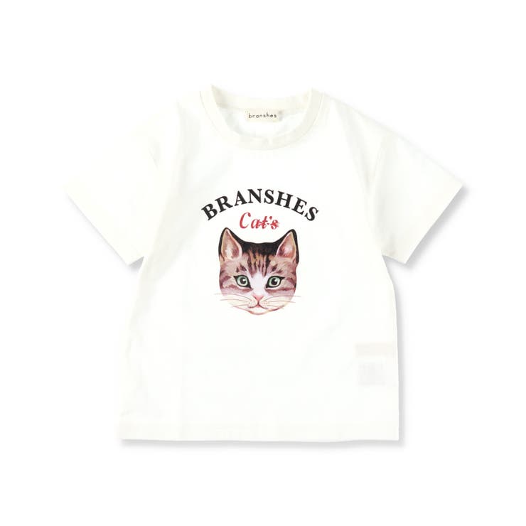 Cat's ISSUE】ネコプリント半袖Tシャツ（こども） 子供服 キッズ[品番