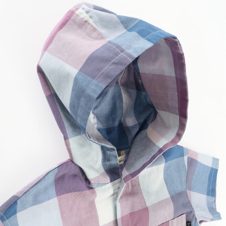 【おそろい】マドラスチェック柄半袖シャツパーカー | ブランシェス | 詳細画像6 
