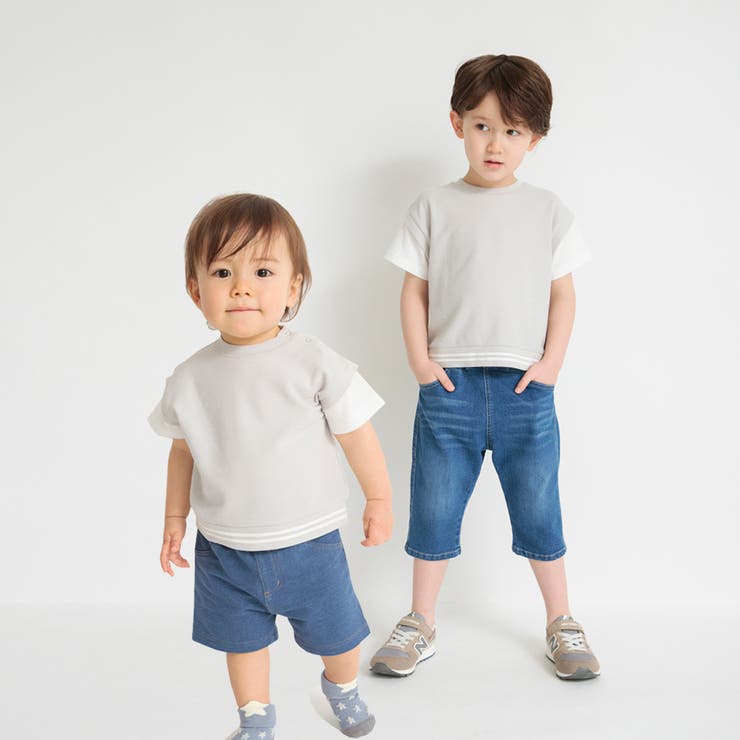 重ね着風鹿の子半袖Tシャツ | ブランシェス | 詳細画像15 