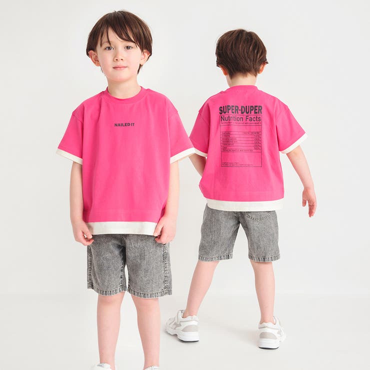【ロイヤルコットン100％】レイヤード風半袖Tシャツ | ブランシェス | 詳細画像14 