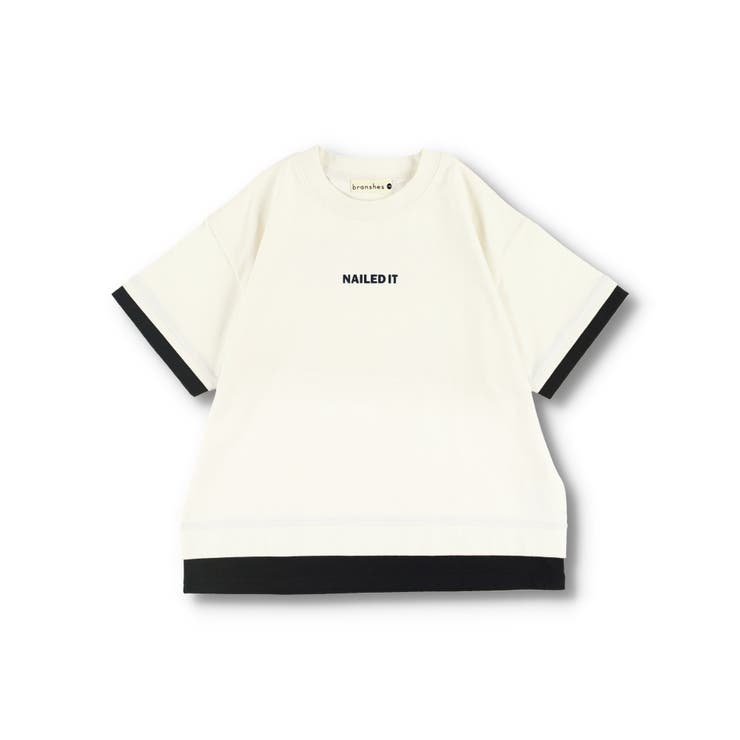 【ロイヤルコットン100％】レイヤード風半袖Tシャツ | ブランシェス | 詳細画像2 