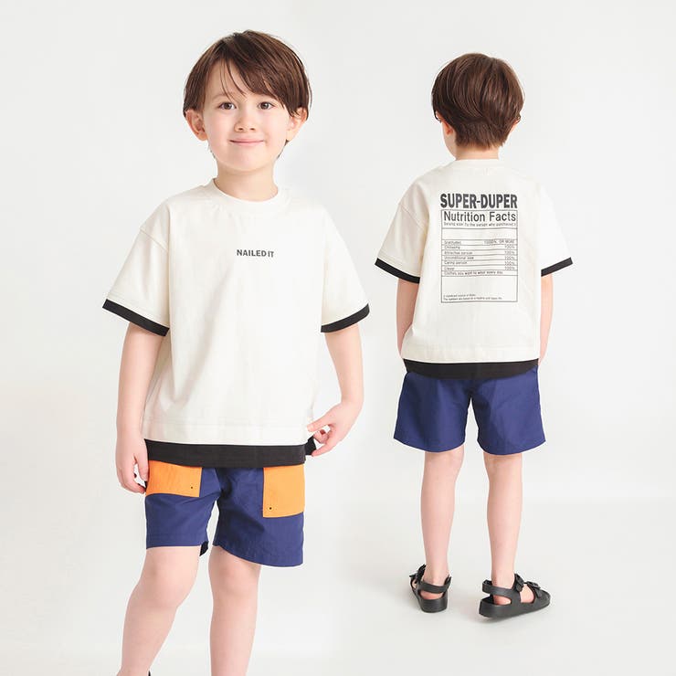 【ロイヤルコットン100％】レイヤード風半袖Tシャツ | ブランシェス | 詳細画像3 
