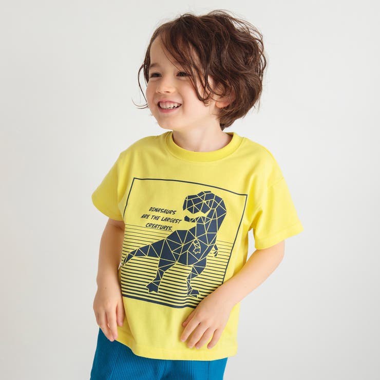 カラシ | 【プチプラ】恐竜プリント半袖Tシャツ | ブランシェス