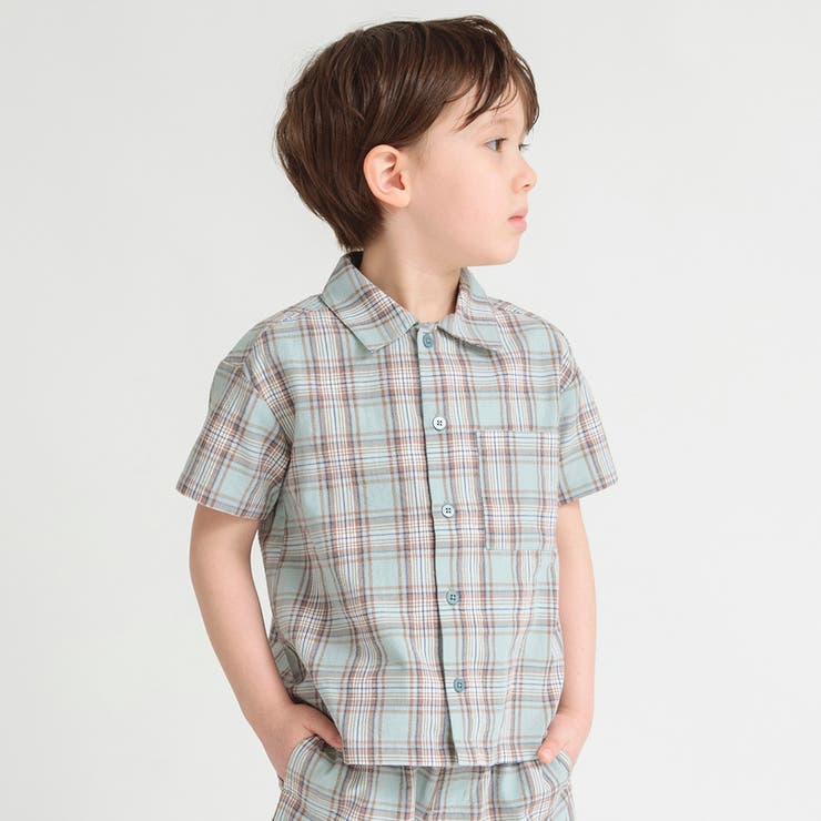 おそろい】先染めチェック半袖シャツ[品番：BRSK0008210]｜BRANSHES  
