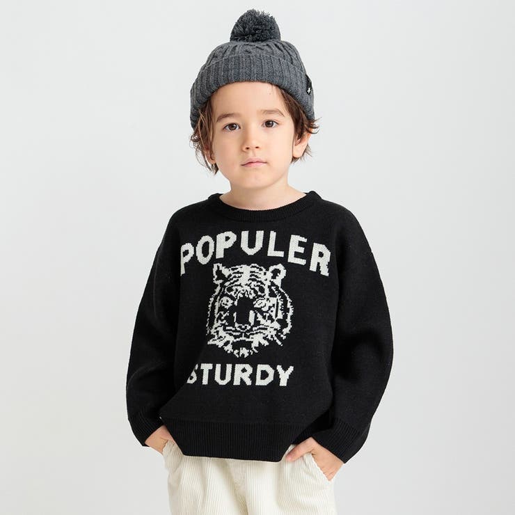 ブラック | 【マシンウォッシャブル】アニマルアソートニット | ブランシェス