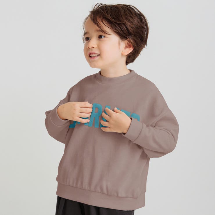 ブラウン | ふわふわロゴトレーナー | ブランシェス