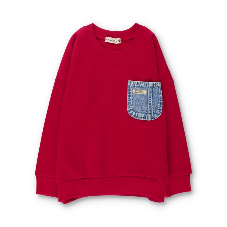 レッド | 【あったか/デニムポケット付き】裏起毛トレーナー | ブランシェス