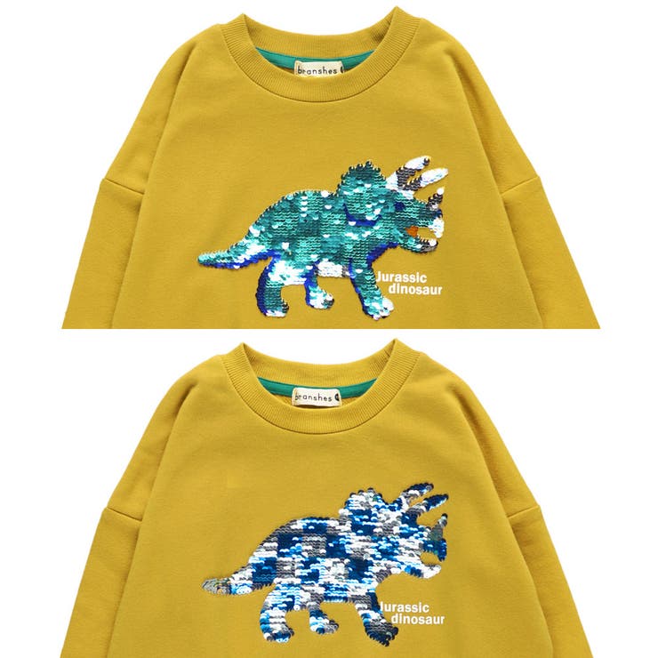 恐竜スパンコール裏毛トレーナー | ブランシェス | 詳細画像3 