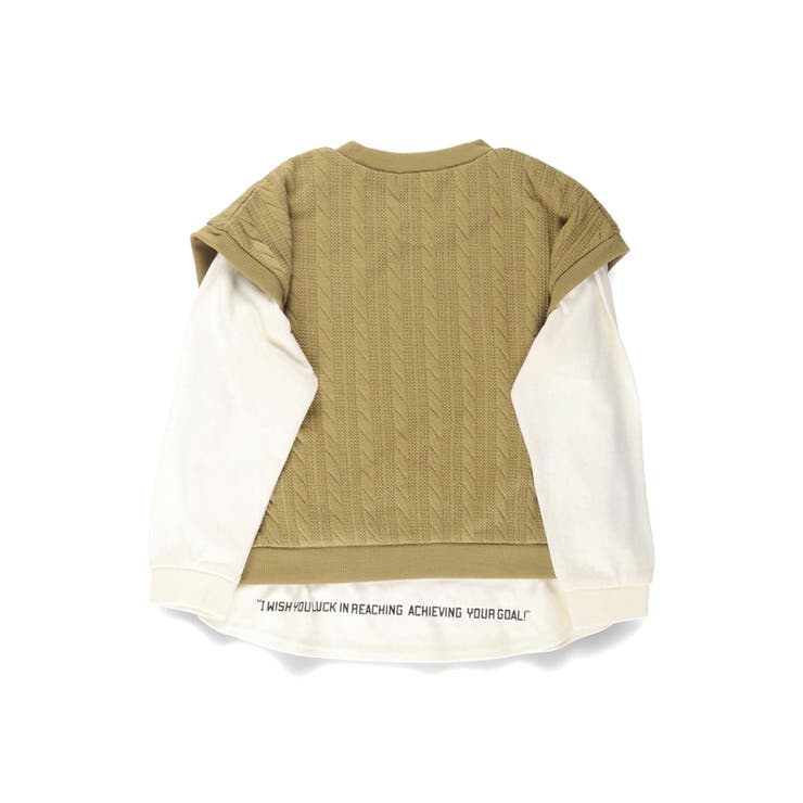 ケーブルニットベスト/長袖Tシャツ トップスセット | ブランシェス | 詳細画像15 