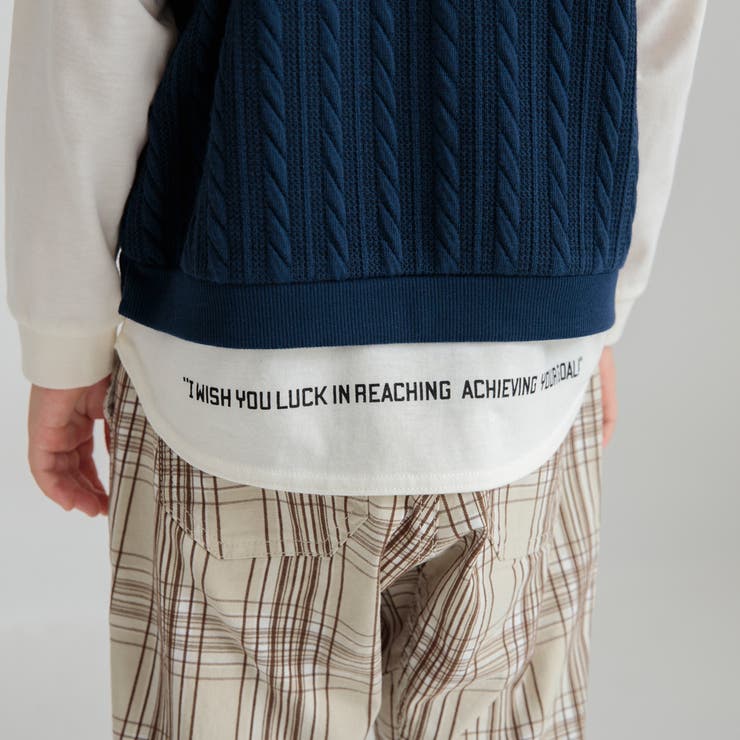 ケーブルニットベスト/長袖Tシャツ トップスセット | ブランシェス | 詳細画像21 