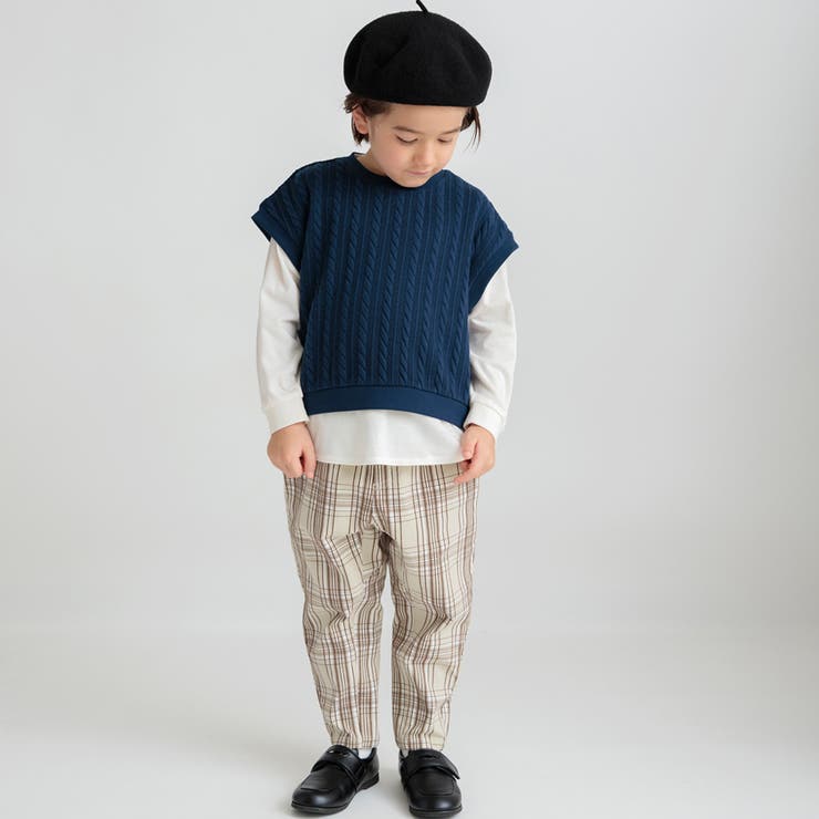 ケーブルニットベスト/長袖Tシャツ トップスセット | ブランシェス | 詳細画像43 