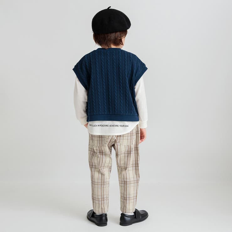 ケーブルニットベスト/長袖Tシャツ トップスセット | ブランシェス | 詳細画像45 