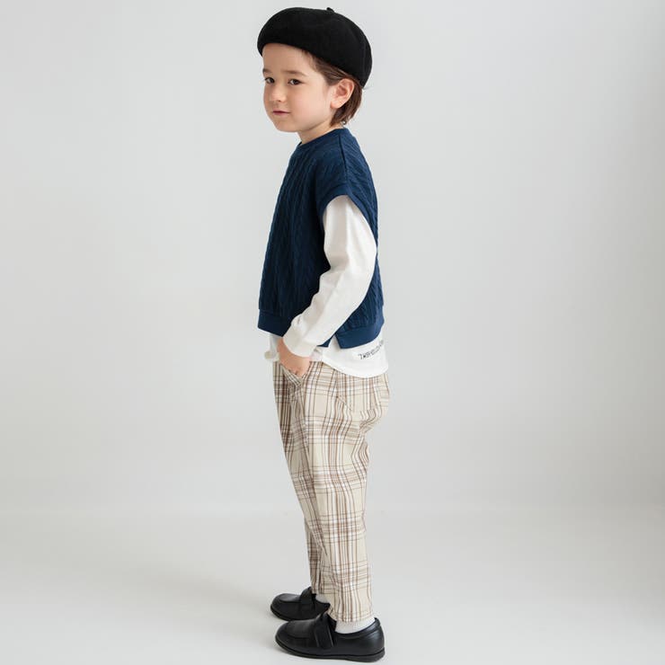 ケーブルニットベスト/長袖Tシャツ トップスセット | ブランシェス | 詳細画像46 