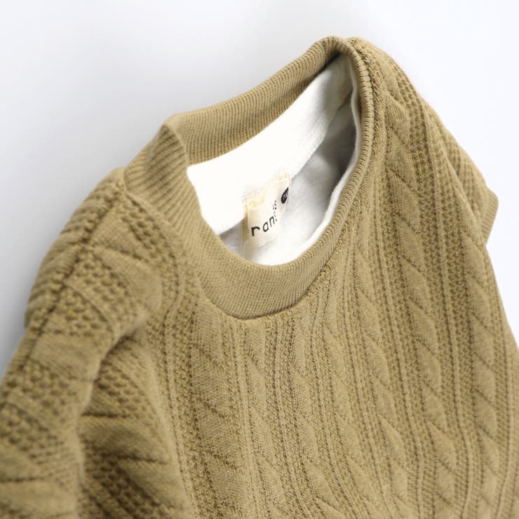 ケーブルニットベスト/長袖Tシャツ トップスセット | ブランシェス | 詳細画像8 