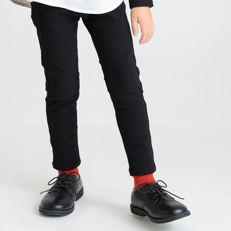 ブラック | 【あったかフィットストレート】プレミアムストレッチ裏起毛ツイルロングパンツ | ブランシェス