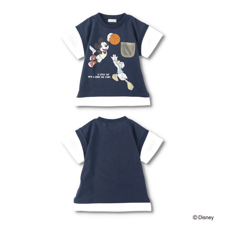【Disney/ディズニー】スポーツグラフィック重ね着風半袖Tシャツ | ブランシェス | 詳細画像12 