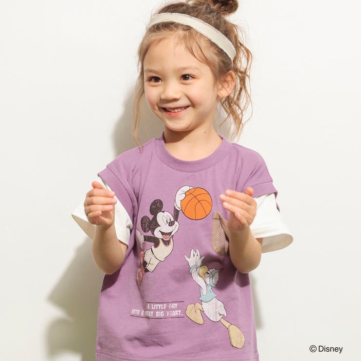 【Disney/ディズニー】スポーツグラフィック重ね着風半袖Tシャツ | ブランシェス | 詳細画像18 