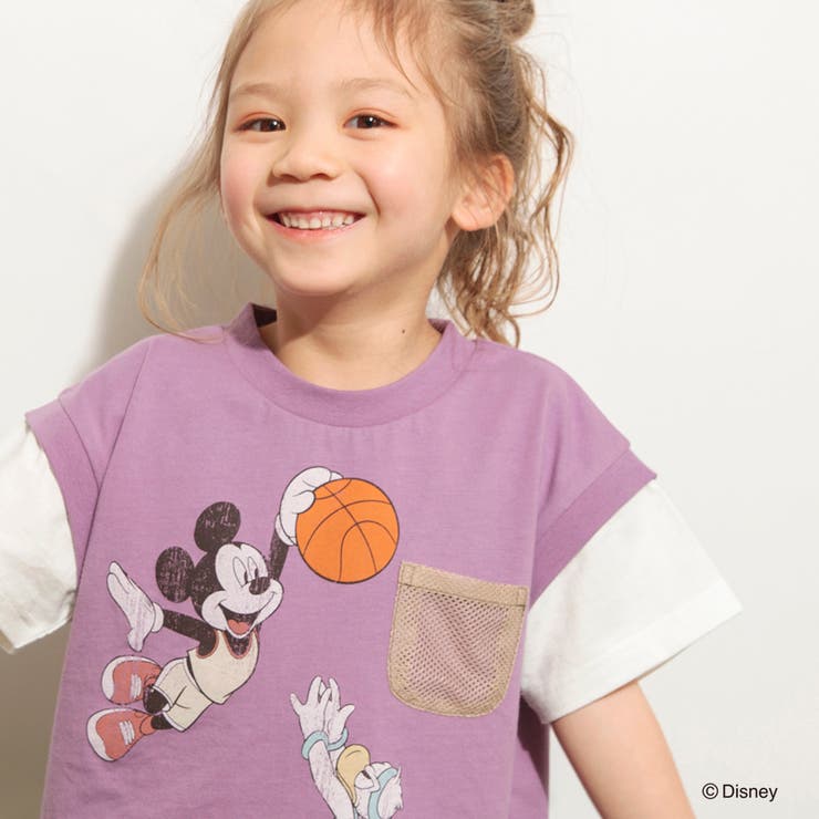 【Disney/ディズニー】スポーツグラフィック重ね着風半袖Tシャツ | ブランシェス | 詳細画像19 