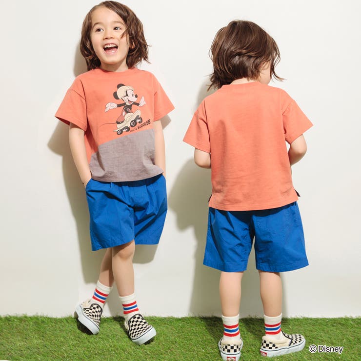 Disney/ディズニー】スポーツグラフィック切替半袖Tシャツ[品番