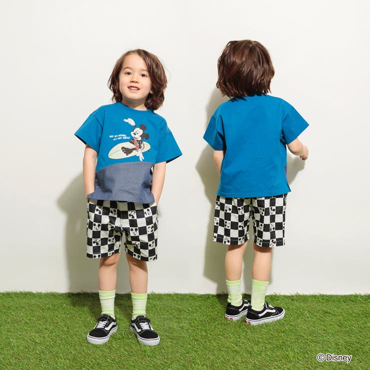 Disney - 少年 Disney/ディズニー】スポーツグラフィック切替半袖Tシャツ[品番