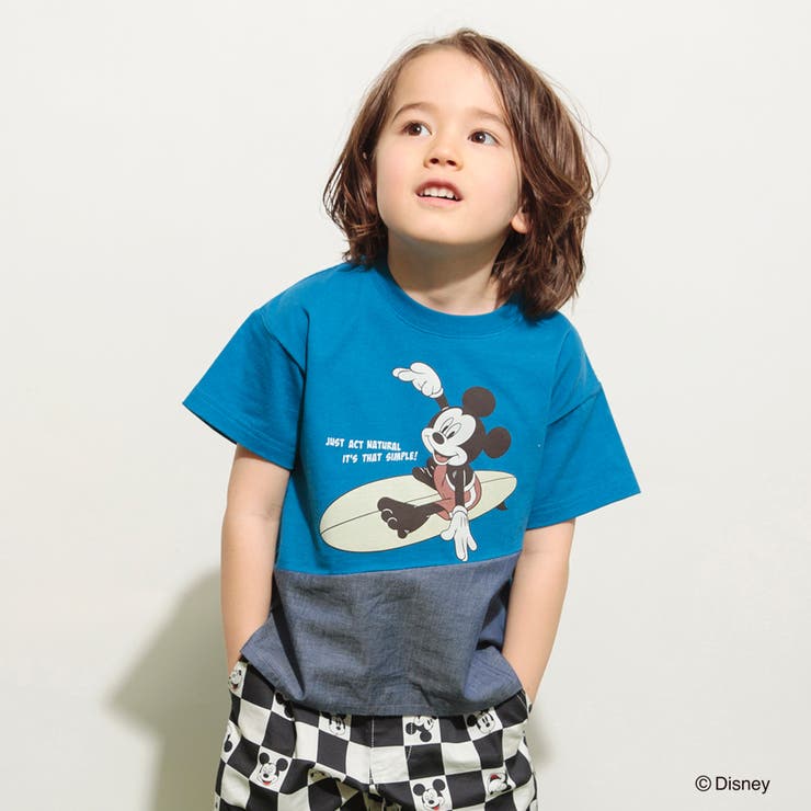 Disney/ディズニー】スポーツグラフィック切替半袖Tシャツ[品番
