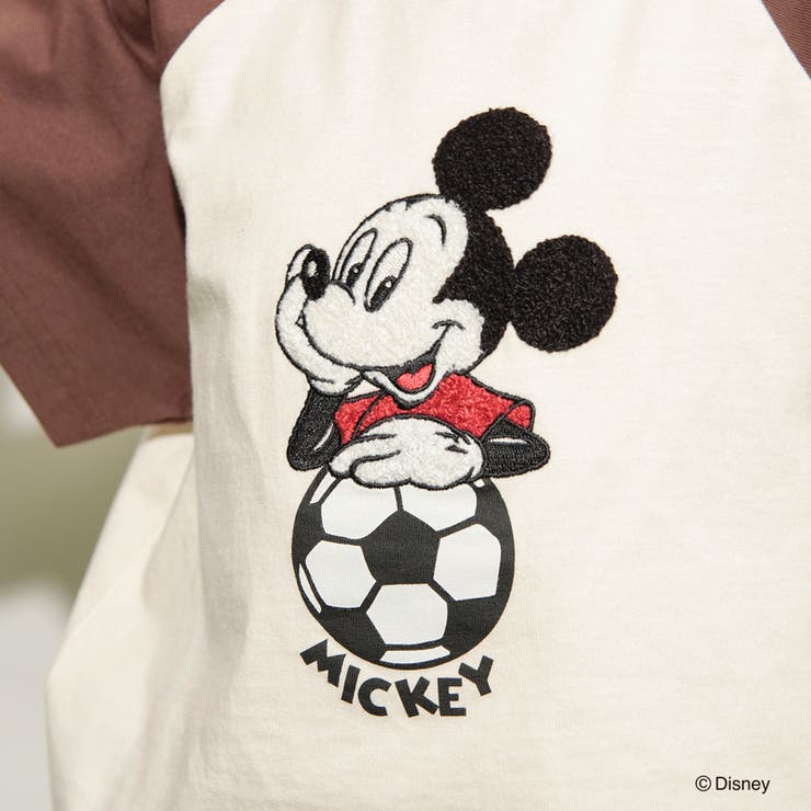 【Disney/ディズニー】サガラ刺繍ラグラン半袖Tシャツ