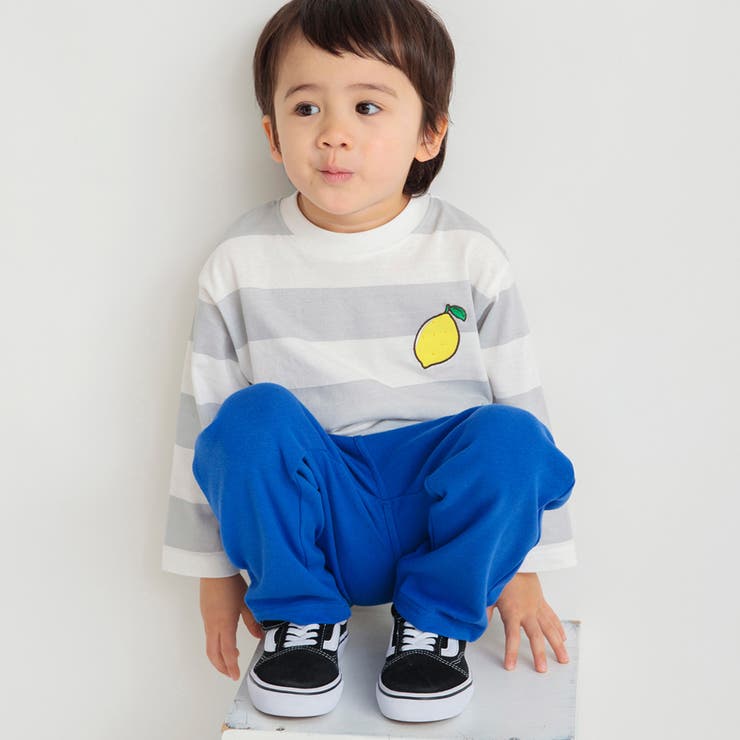 ロイヤルブルー | 【ブランシェスmini】やわらかカットロングパンツ | ブランシェス