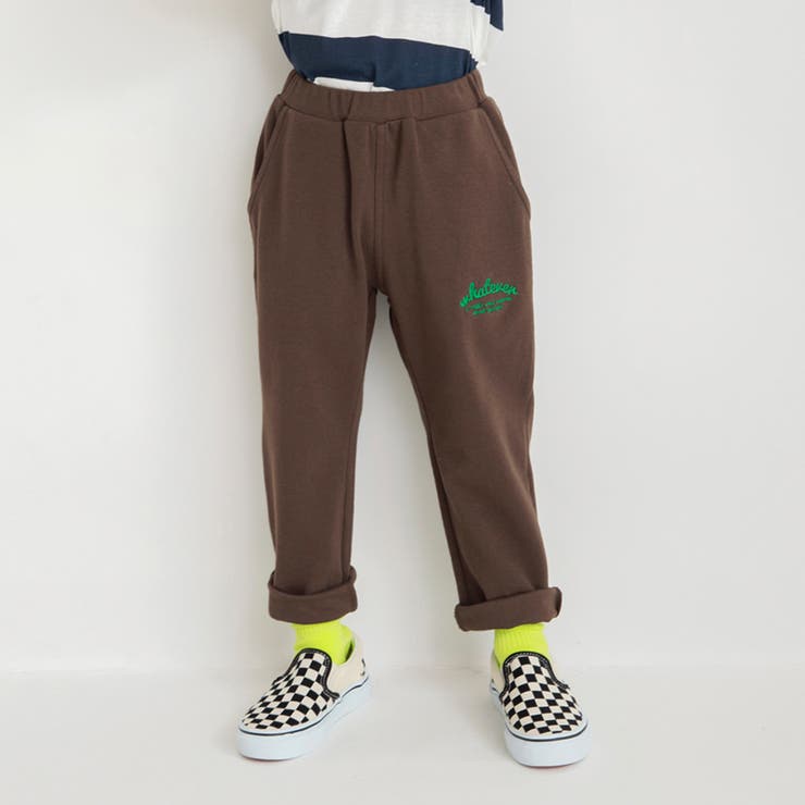 ブラウン | 【ブランシェスmini】やわらかカットロングパンツ | ブランシェス