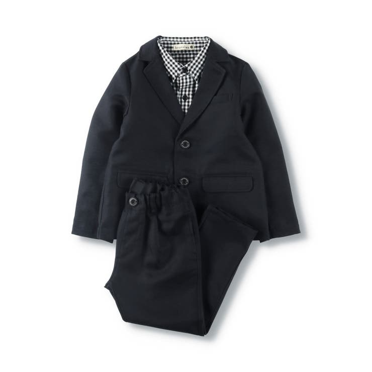 フォーマル3点セット(ネイビーロングパンツ)ネイビージャケット+ロングパンツ+ギ… | ブランシェス | 詳細画像2 