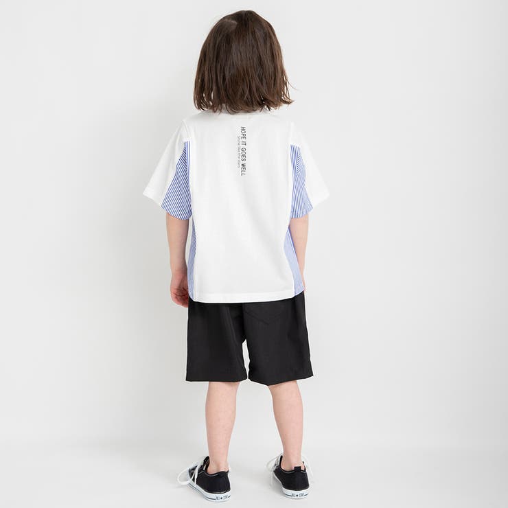 異素材切り替え半袖Tシャツ | ブランシェス | 詳細画像6 