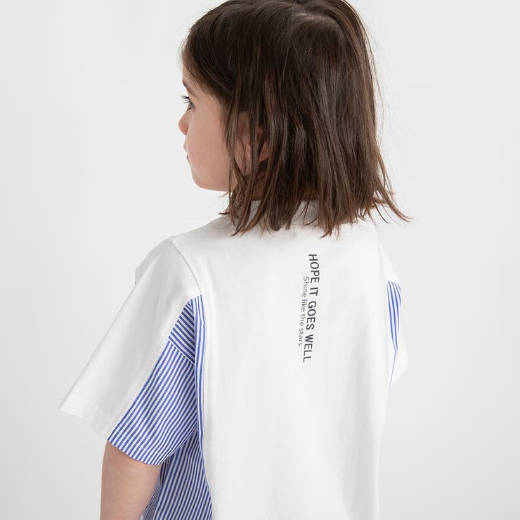 異素材切り替え半袖Tシャツ | ブランシェス | 詳細画像7 