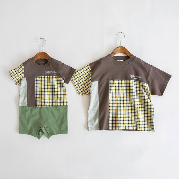 【おそろい】異素材切り替え半袖Tシャツ 春 トップス | ブランシェス | 詳細画像18 