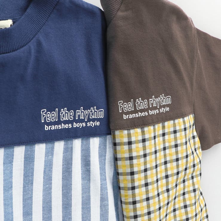 【おそろい】異素材切り替え半袖Tシャツ 春 トップス | ブランシェス | 詳細画像3 