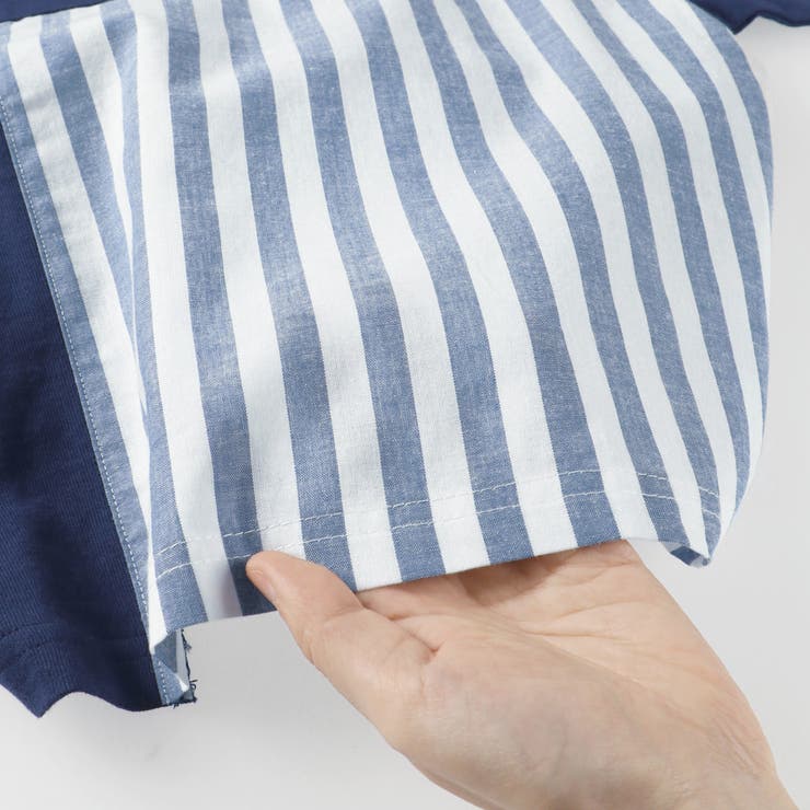 【おそろい】異素材切り替え半袖Tシャツ 春 トップス | ブランシェス | 詳細画像7 