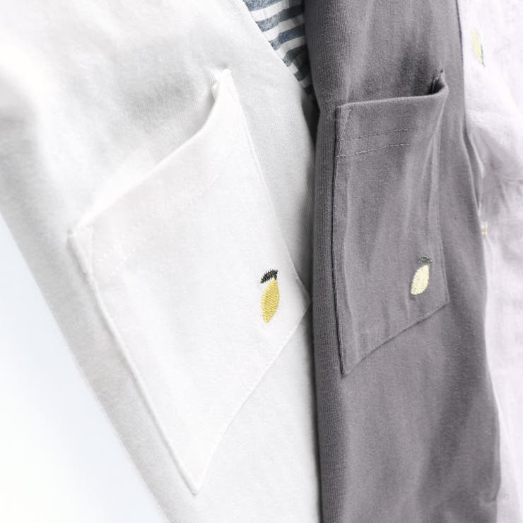 【おそろい】レモン＆フラワー総柄刺しゅう切替半袖Tシャツ 春 トップス | ブランシェス | 詳細画像10 