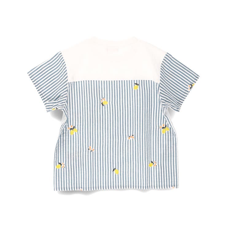 【おそろい】レモン＆フラワー総柄刺しゅう切替半袖Tシャツ 春 トップス | ブランシェス | 詳細画像16 