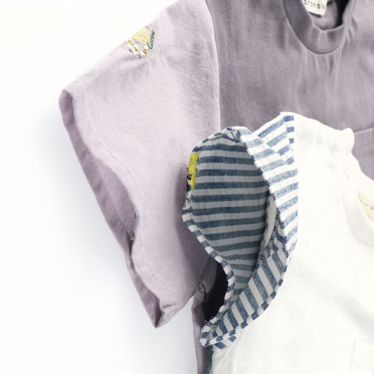 【おそろい】レモン＆フラワー総柄刺しゅう切替半袖Tシャツ 春 トップス | ブランシェス | 詳細画像9 