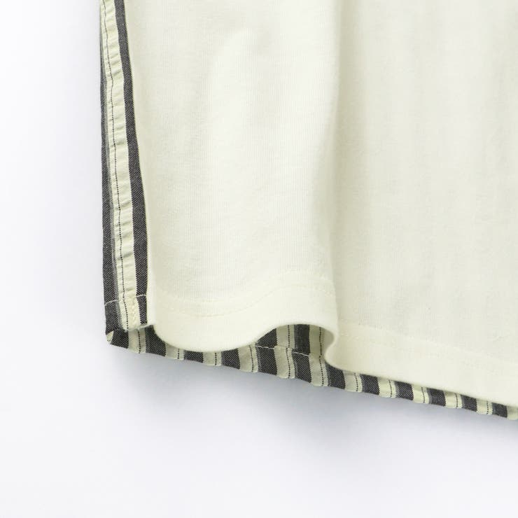 異素材切り替え半袖Tシャツ/チェック/ストライプ/バイカラー/男の子 | ブランシェス | 詳細画像11 