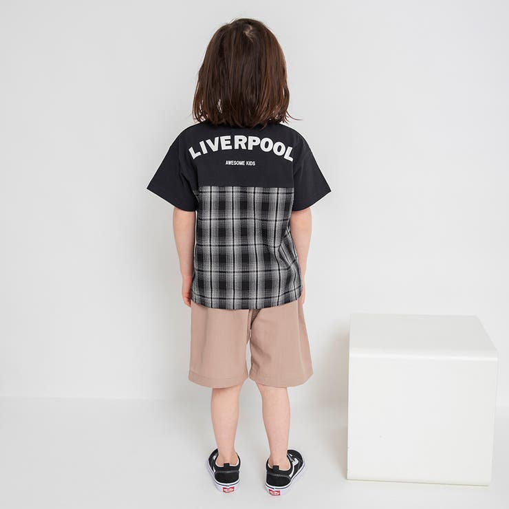 異素材切り替え半袖Tシャツ/チェック/ストライプ/バイカラー/男の子 | ブランシェス | 詳細画像30 