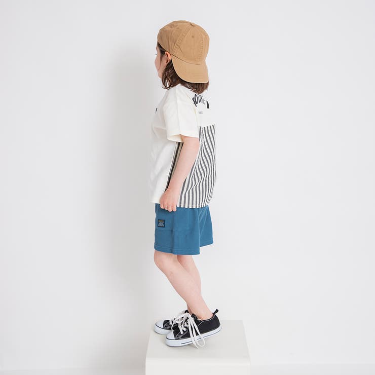 異素材切り替え半袖Tシャツ/チェック/ストライプ/バイカラー/男の子 | ブランシェス | 詳細画像5 