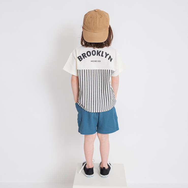 異素材切り替え半袖Tシャツ/チェック/ストライプ/バイカラー/男の子 | ブランシェス | 詳細画像6 