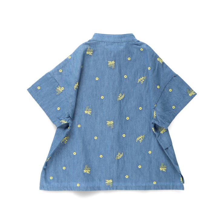 【おそろい】ミモザ刺繍5分袖シャツ | ブランシェス | 詳細画像21 