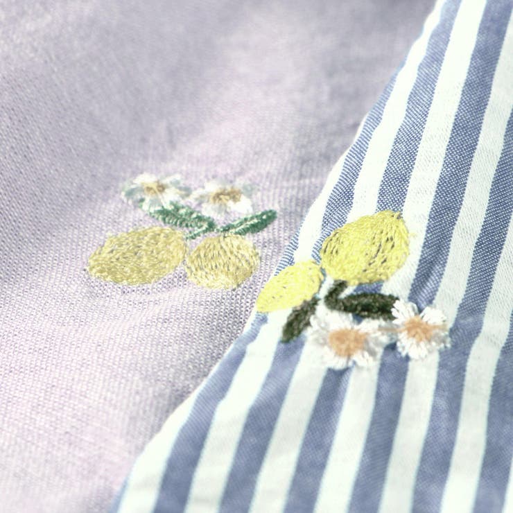 【おそろい】レモン＆フラワー総柄刺しゅう半袖シャツ 春 トップス | ブランシェス | 詳細画像15 