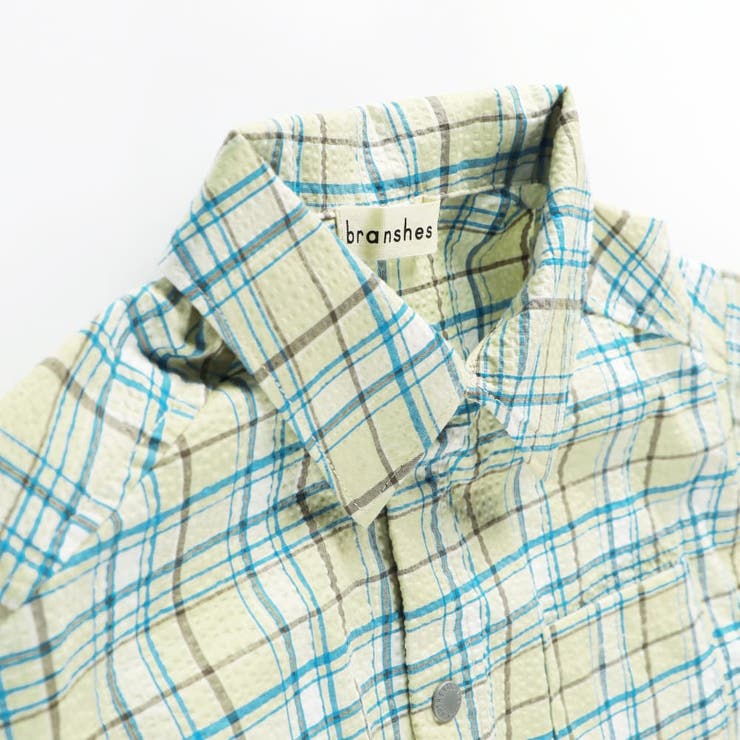 【おそろい】ぽこぽこ／サッカーチェック柄半袖シャツ 春 トップス | ブランシェス | 詳細画像2 