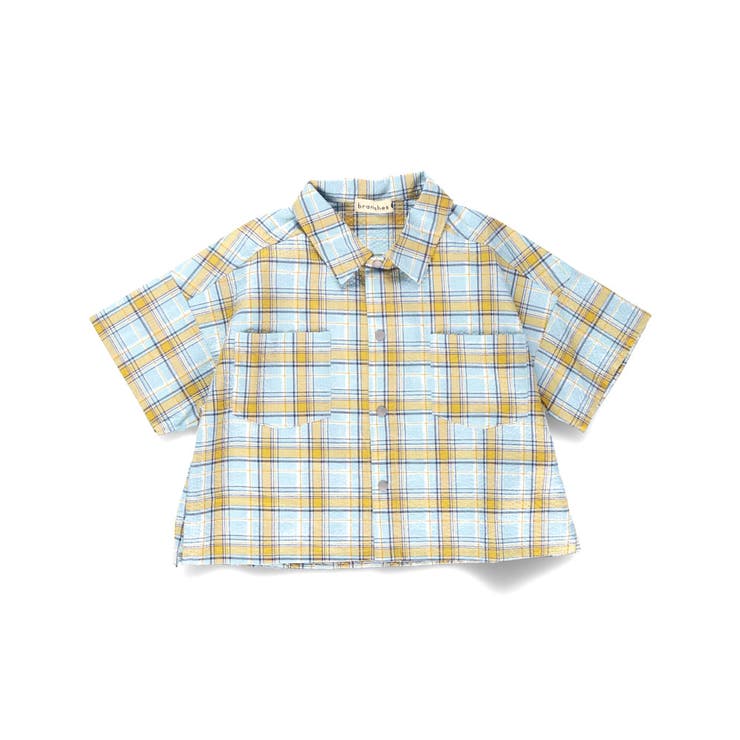 【おそろい】ぽこぽこ／サッカーチェック柄半袖シャツ 春 トップス | ブランシェス | 詳細画像8 