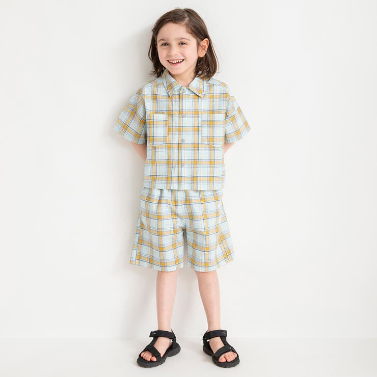 【おそろい】ぽこぽこ／サッカーチェック柄半袖シャツ 春 トップス | ブランシェス | 詳細画像9 