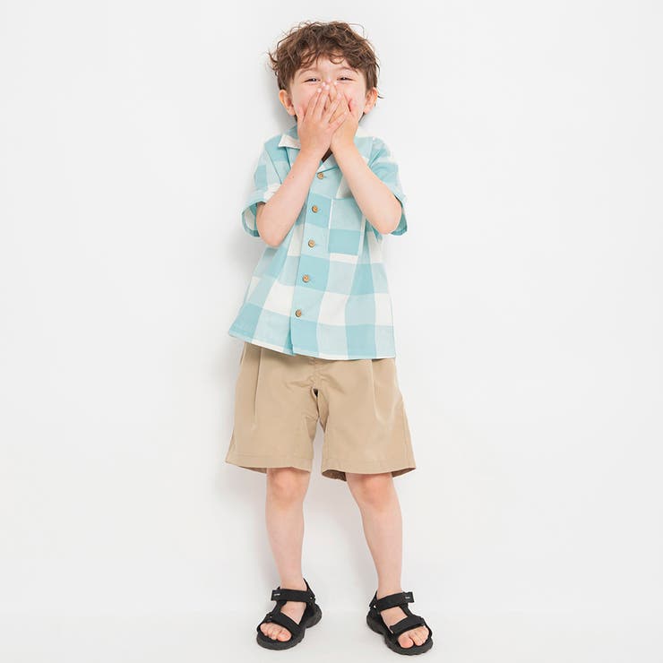 【おそろい】ブロック チェック半袖シャツ/綿100%/ペア/リンク コーデ | ブランシェス | 詳細画像12 